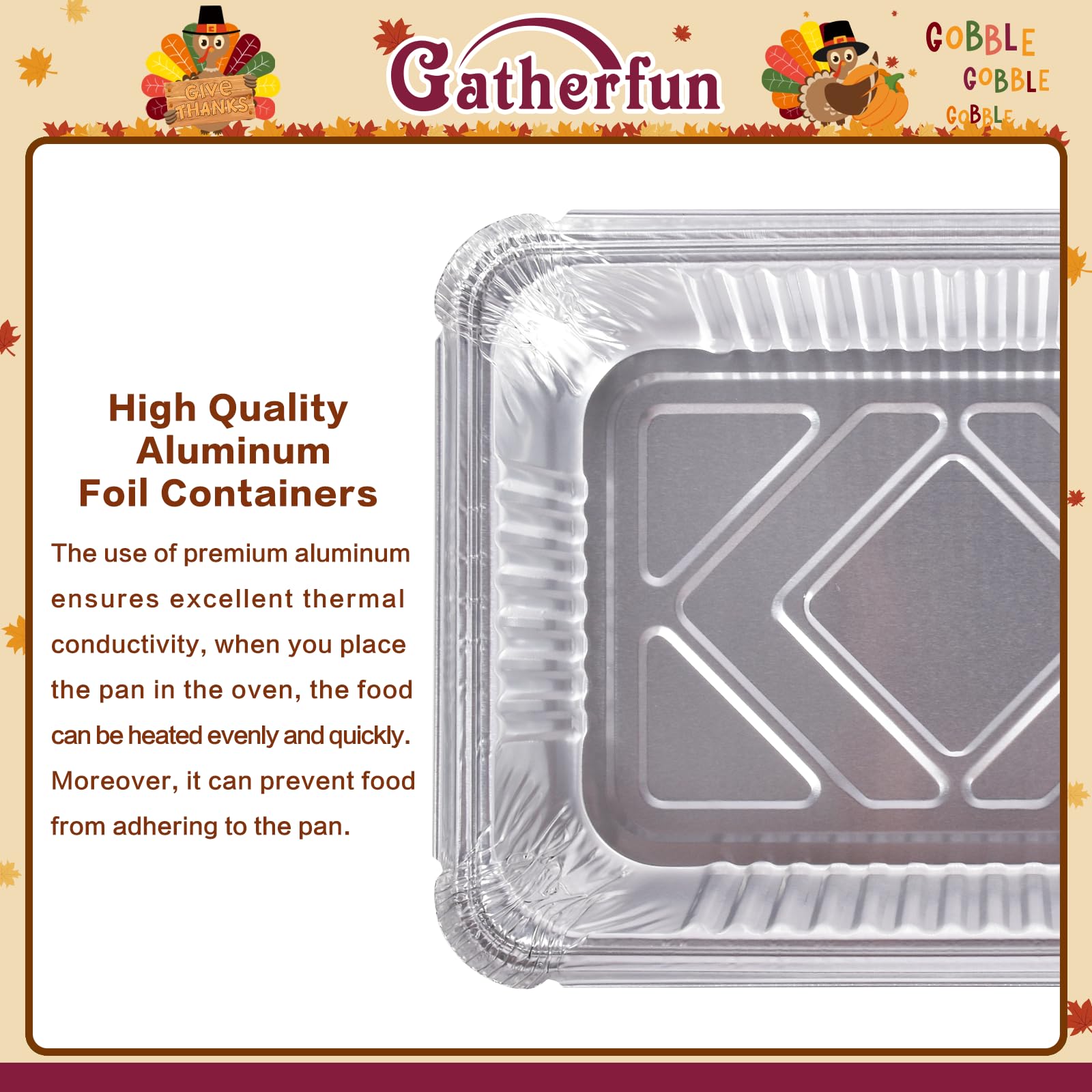 Lamparty aluminum foil material preserves temperature and freshness of leftovers.