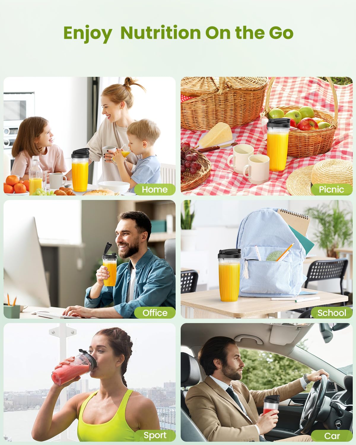 LAMPICK compact countertop blender complements small kitchens.