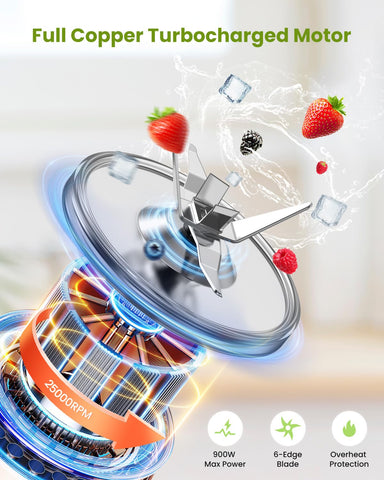 LAMPICK two 22oz cups support on-the-go smoothies and shakes.