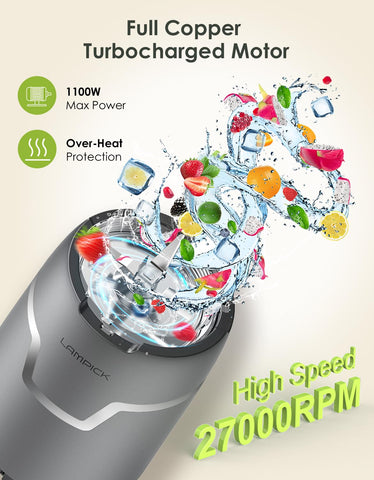 LAMPICK 22 oz to-go cup ready for portable shakes