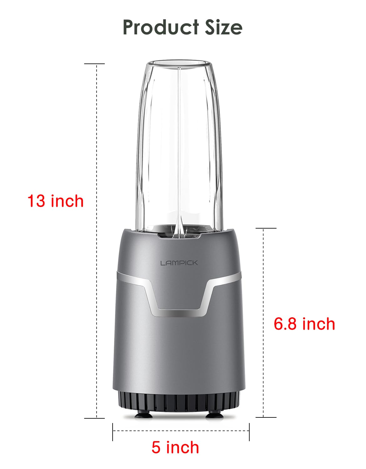 LAMPICK compact blender fits small countertops without sacrificing power