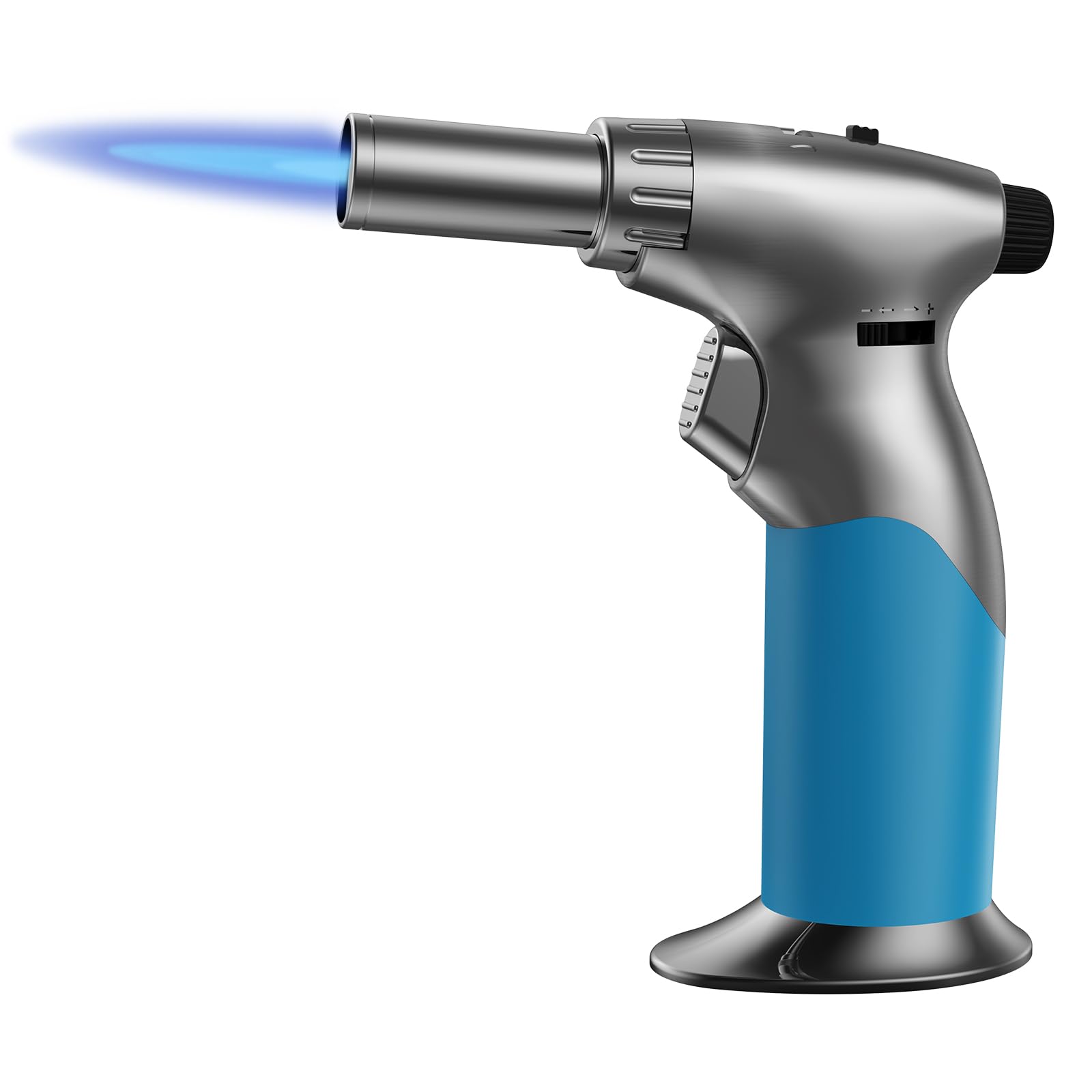 Lamsen dual flame torch shows jet and soft flame for precise cooking and delicate tasks
