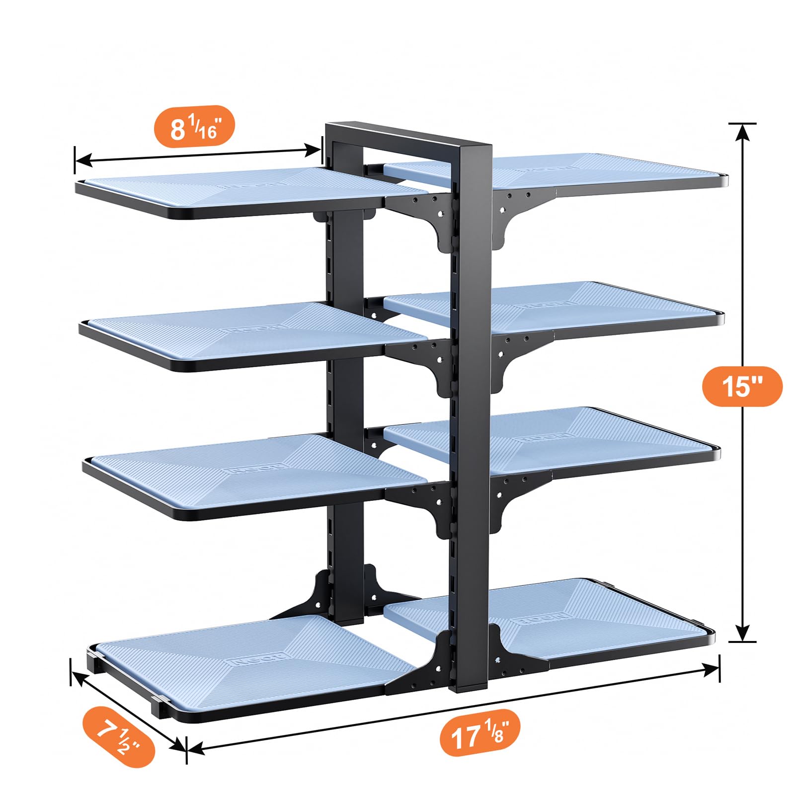 LAMU tall 12-inch cookware fits neatly in the rack.