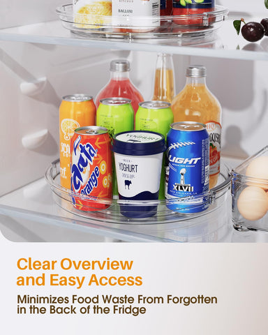 LAMU two-pack lazy susan on kitchen counter for spices and jars within reach