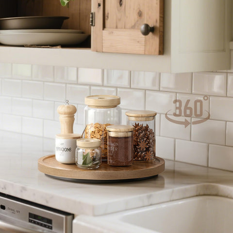 LAMU 12in lazy susan in pantry helps streamline shelf access