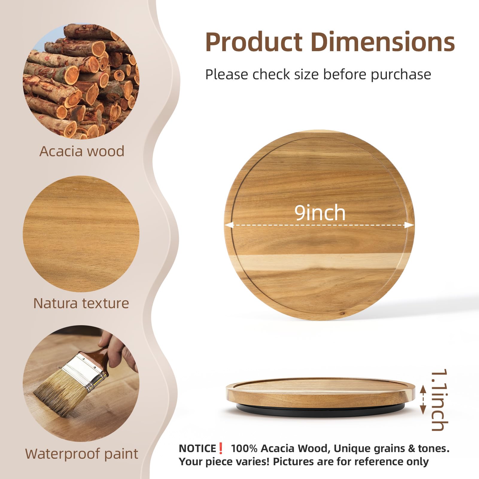 LAMU Lazy Susan in cabinet for organized shelves