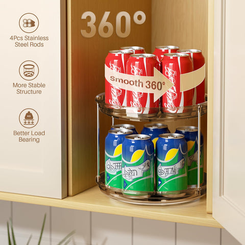 LAMU amber rotating spice rack with smooth 360 degree access