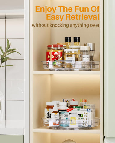 LAMU bathroom skincare storage lazy susan keeps cosmetics neatly accessible