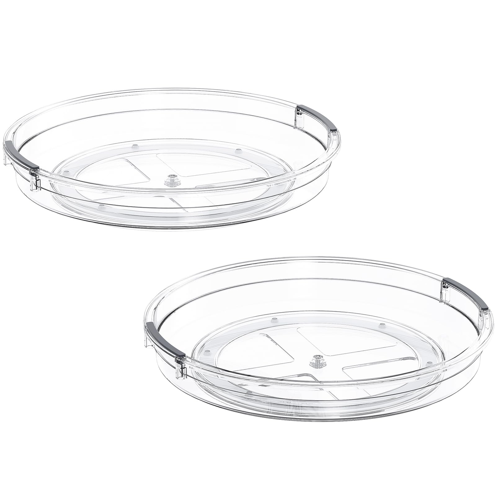 LAMU acrylic clear lazy susan close-up shows durable, easy to clean surface
