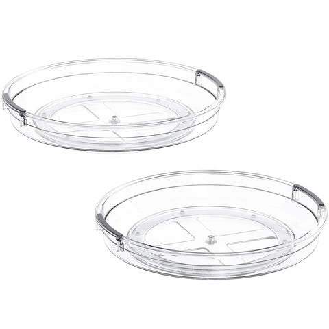 LAMU acrylic clear lazy susan close-up shows durable, easy to clean surface