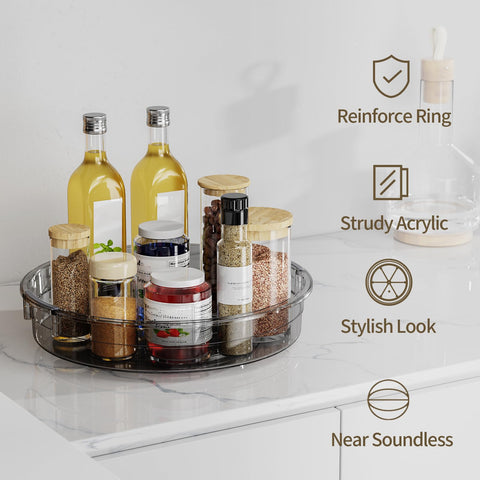 LAMU fridge storage turntable to organize bottled items