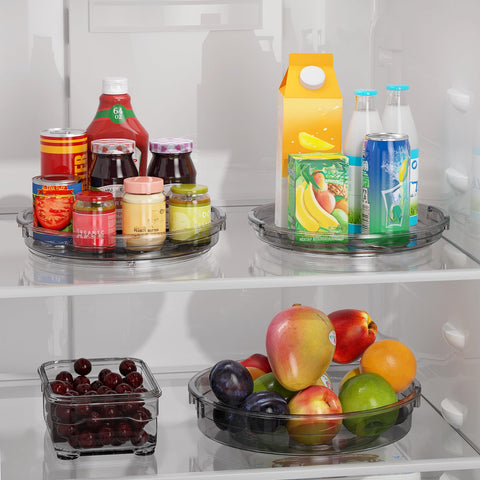 LAMU 10.6-inch Lazy Susan turntable ideal for fridge shelves and condiments