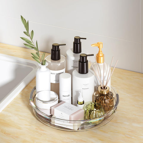 LAMU lazy susan rotation demonstrates smooth 360-degree access.