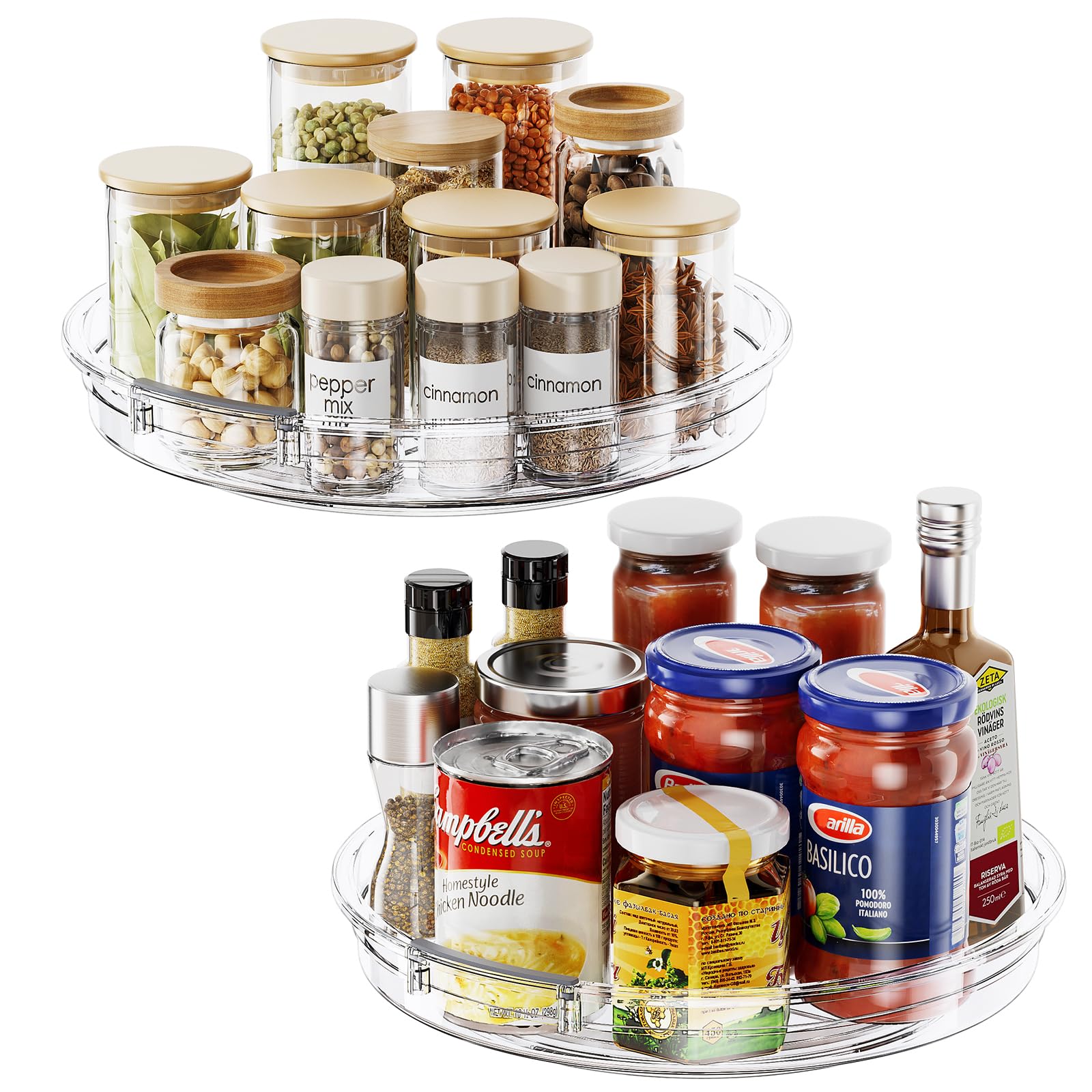 LAMU Lazy Susan: 9.25 inch turntable for easy reach and cabinet organization.