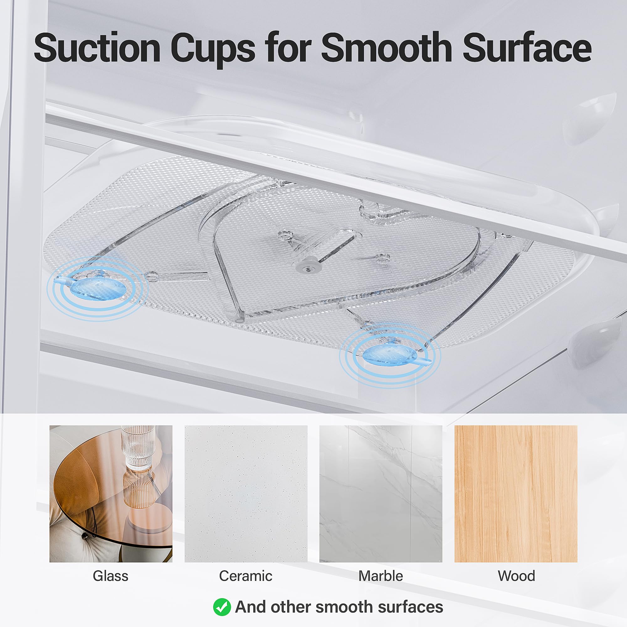 LAMU Lazy Susan cabinet storage keeps countertops neat and organized.