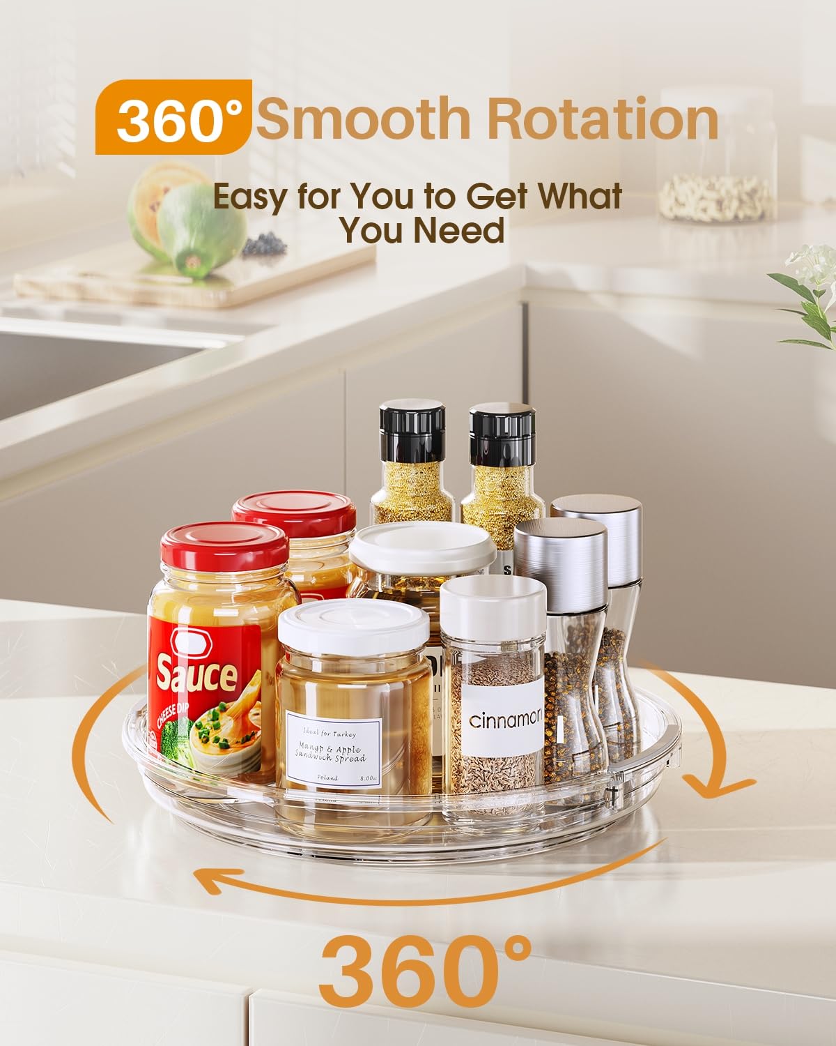 LAMU Lazy Susan pantry: efficient storage for bottles and jars.