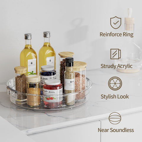 LAMU pantry organizer on a shelf streamlines spice and snack storage.