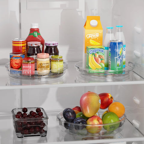 LAMU Lazy Susan rotates 360° for quick, easy access to jars.