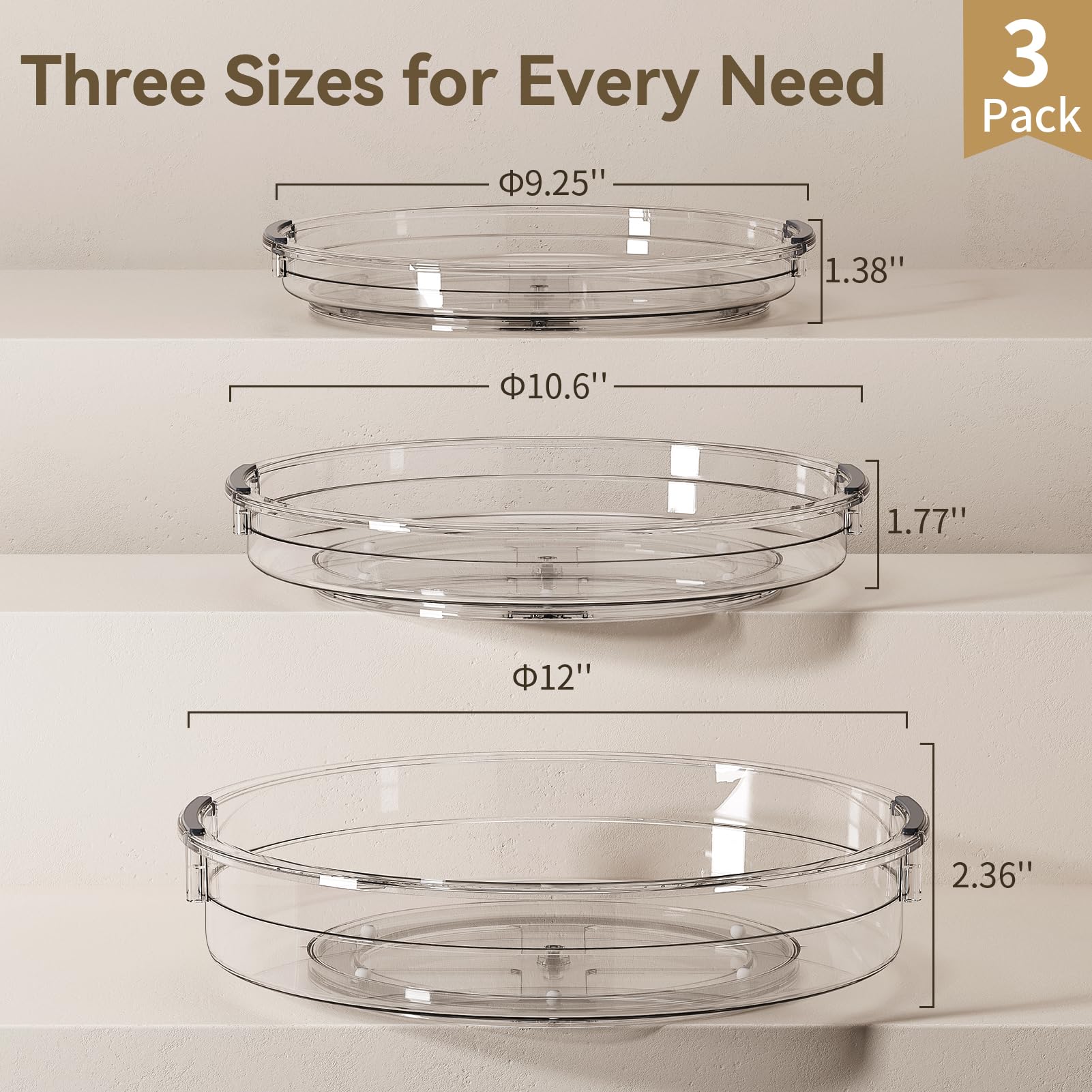 LAMU spice organizer with raised edge protects spice bottles.