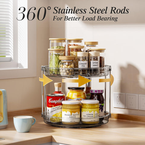 LAMU spice rack organizer in kitchen cabinet focusing on space-saving storage.