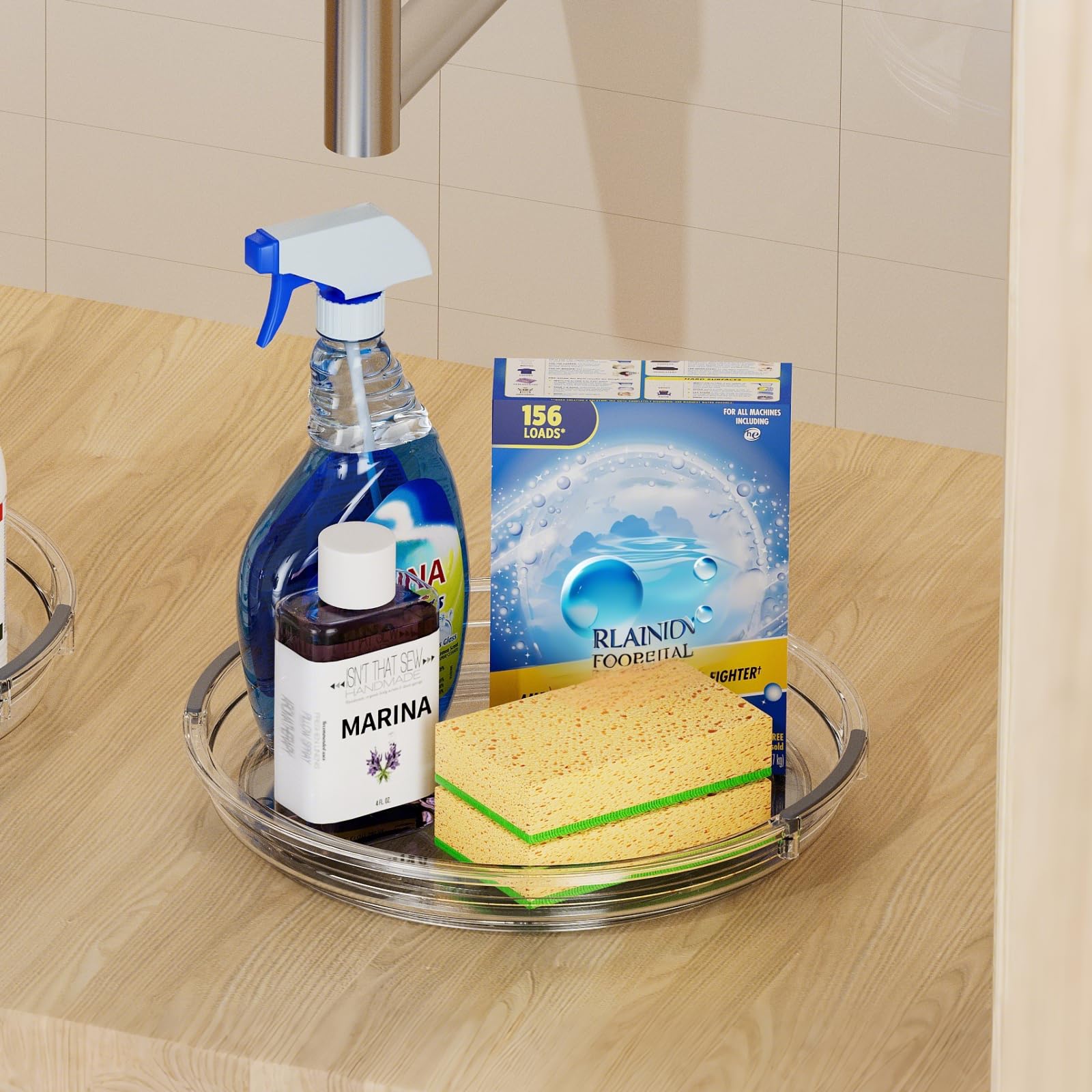 LAMU 360-degree turntable supports smooth rotation and stable access.