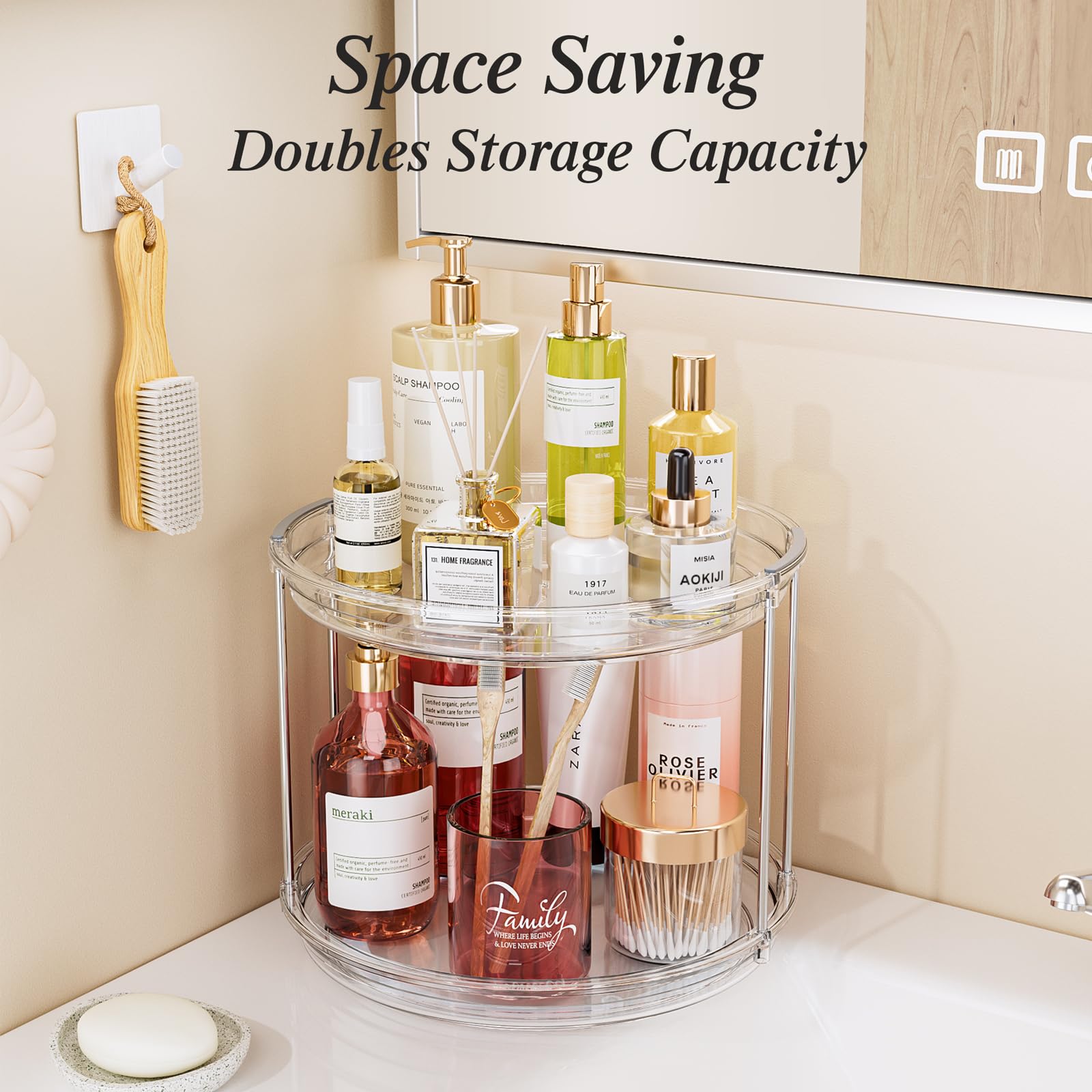 LAMU stackable design lets you build a 3-tier organizer from two sets.