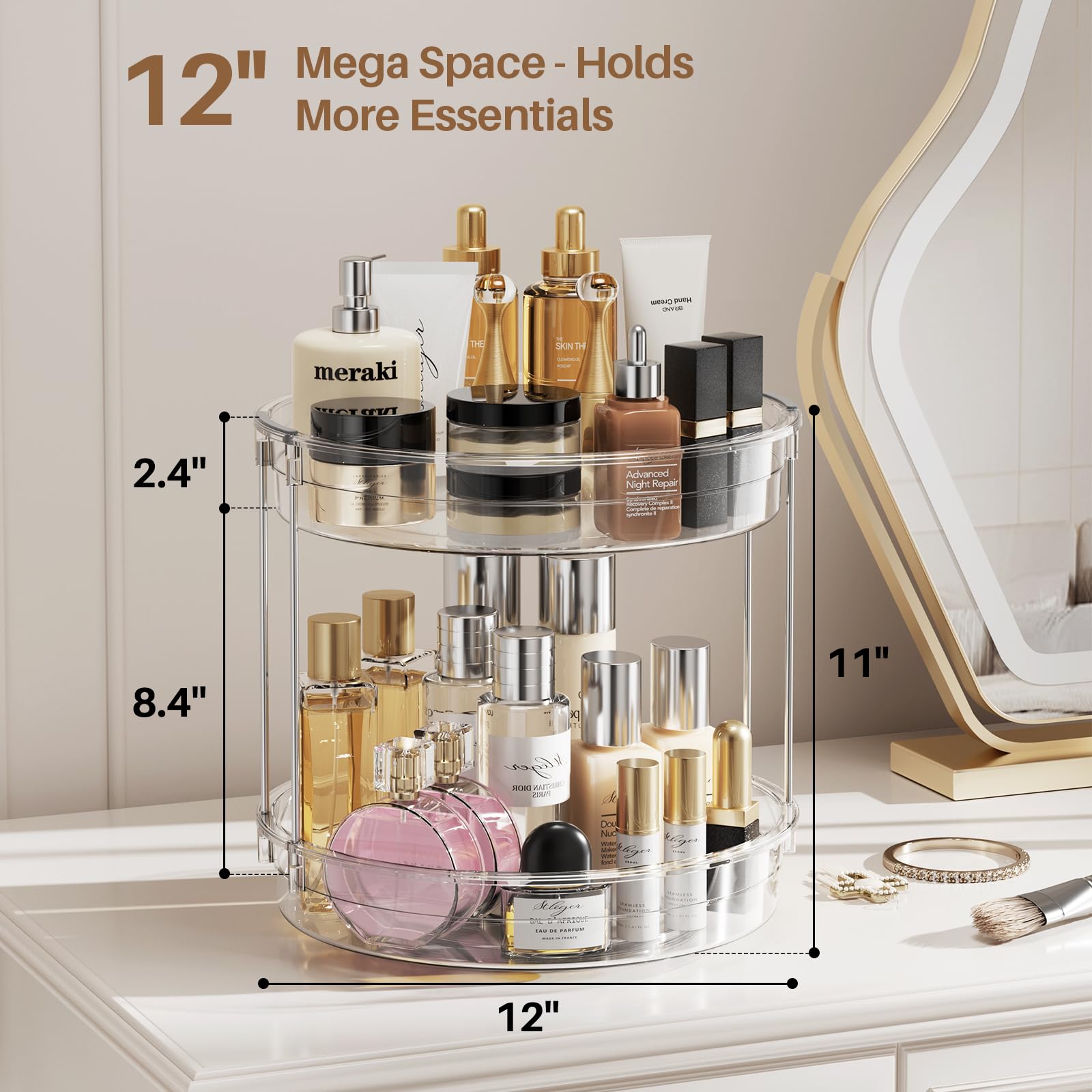 LAMU stackable lazy susan for versatile storage