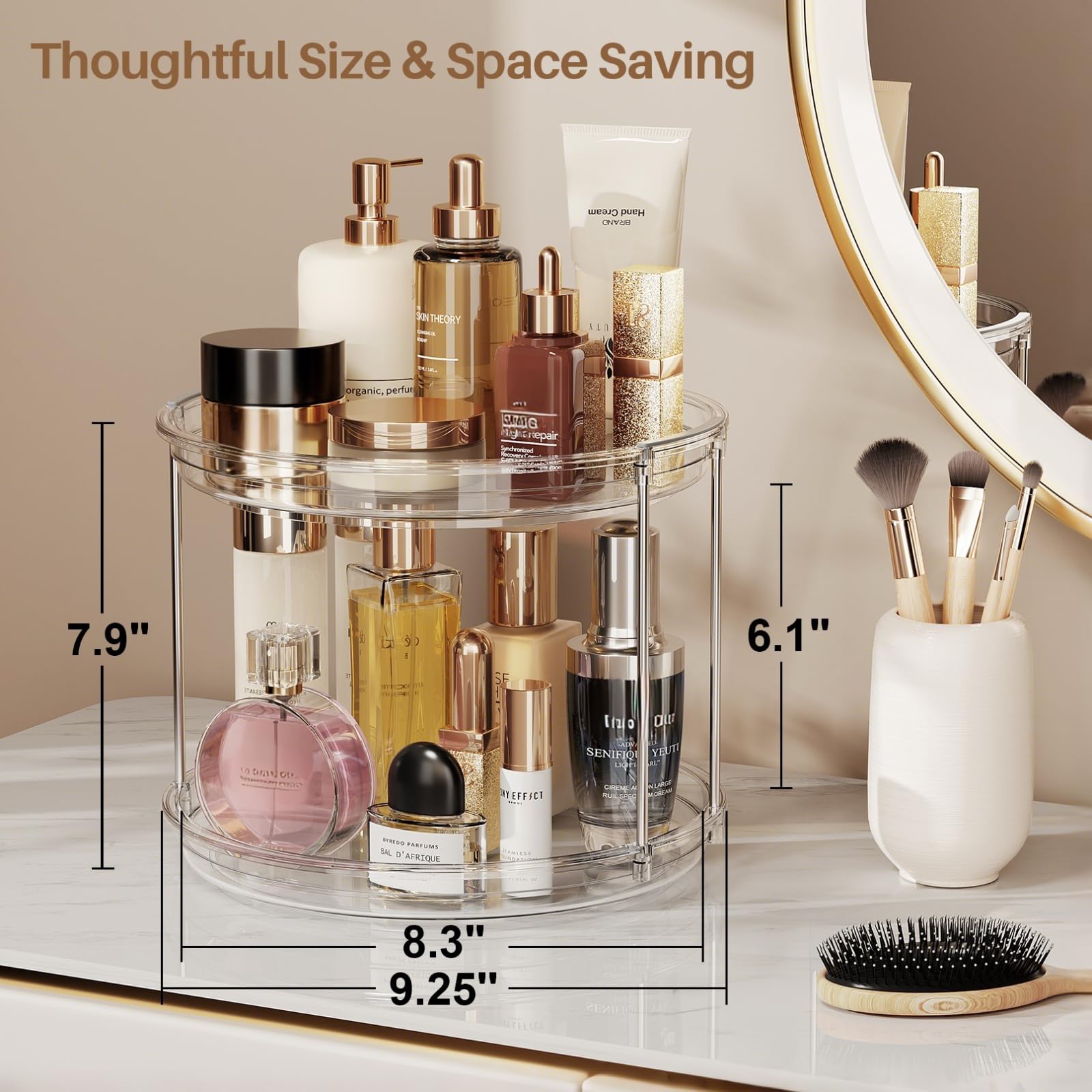 LAMU sturdy metal rods provide stable two-tier construction.