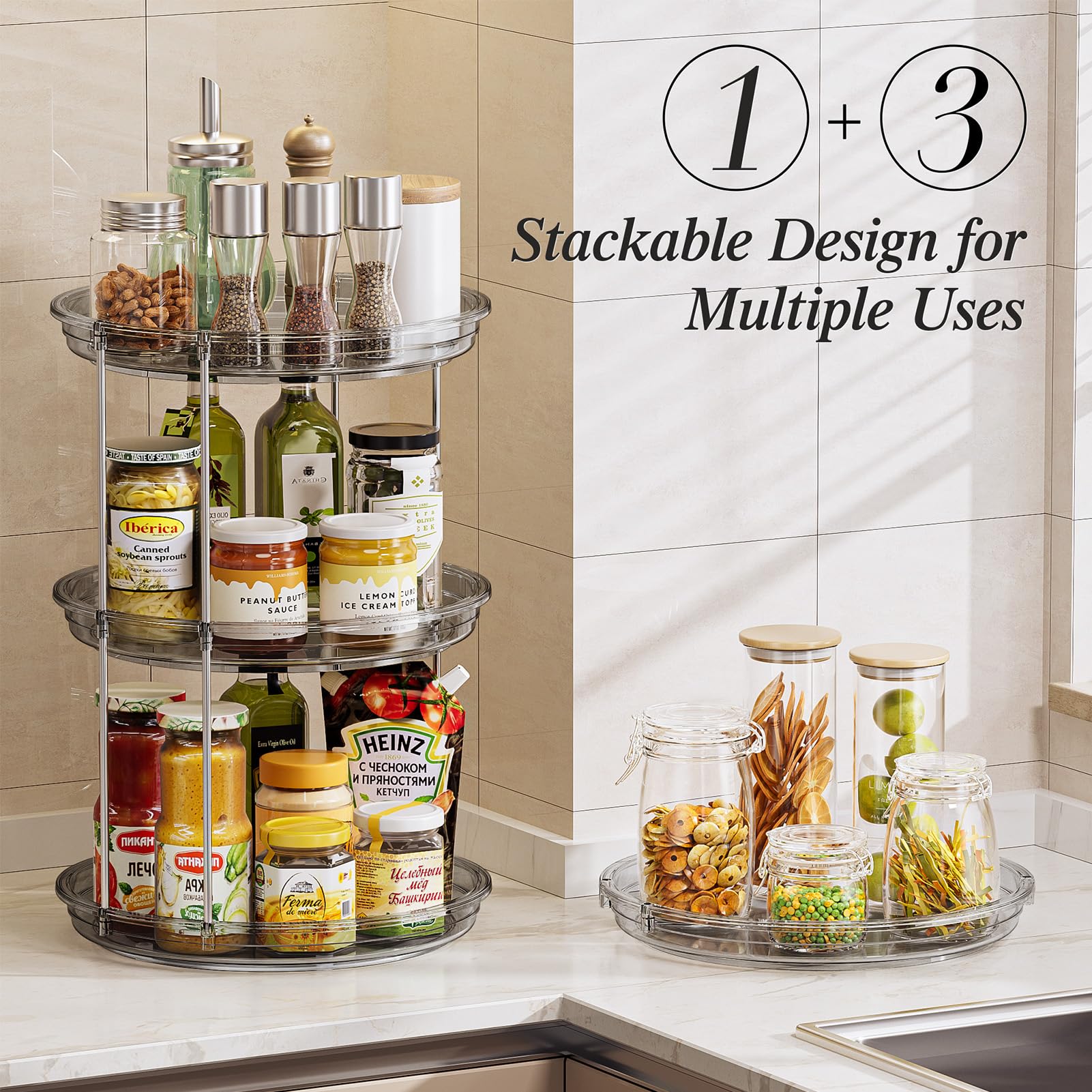 LAMU two-tier design with reinforced metal rods for durable stability.