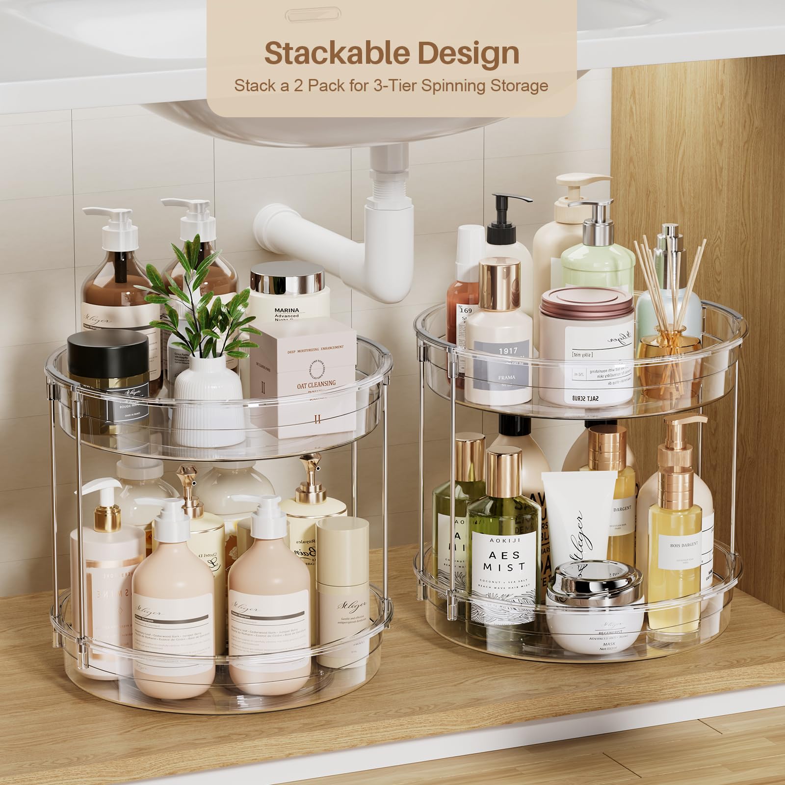 LAMU vertical space spice rack in a narrow cabinet