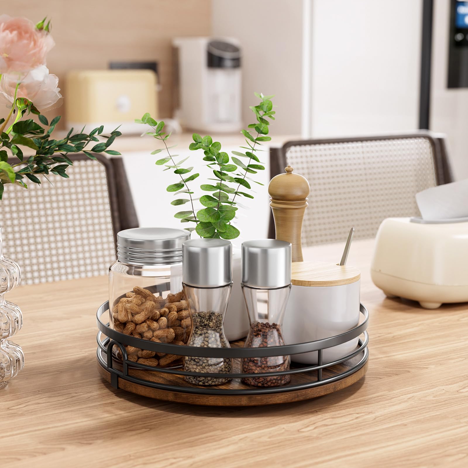 LAMU wood base close-up highlights natural grain and durability