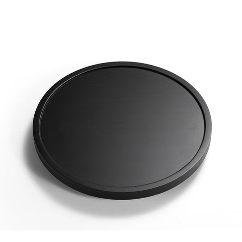 LAMU 9-inch wood Lazy Susan turntable for spices with effortless 360° access
