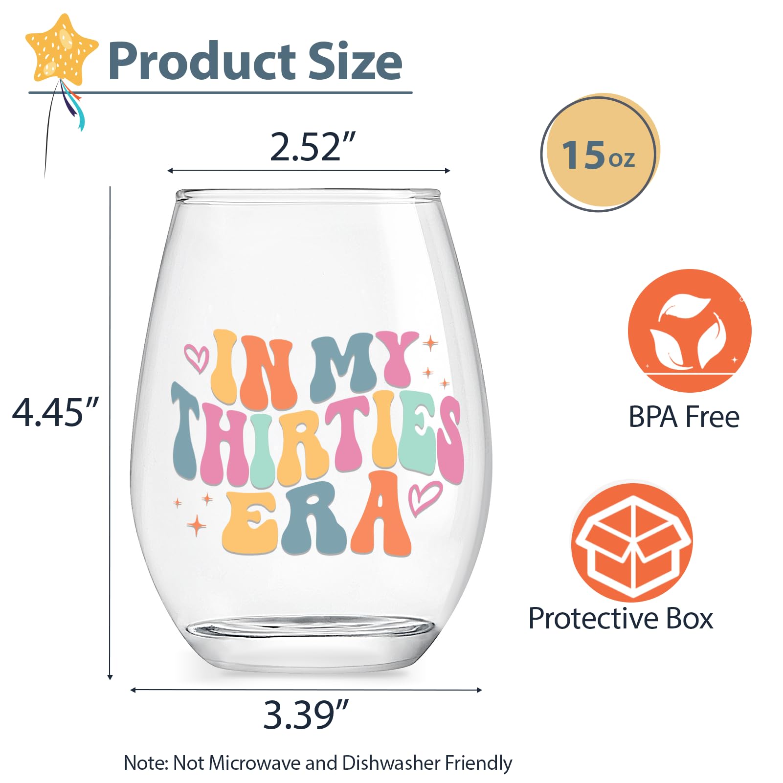 Lamyba 15oz glass designed for milestone celebrations with friends