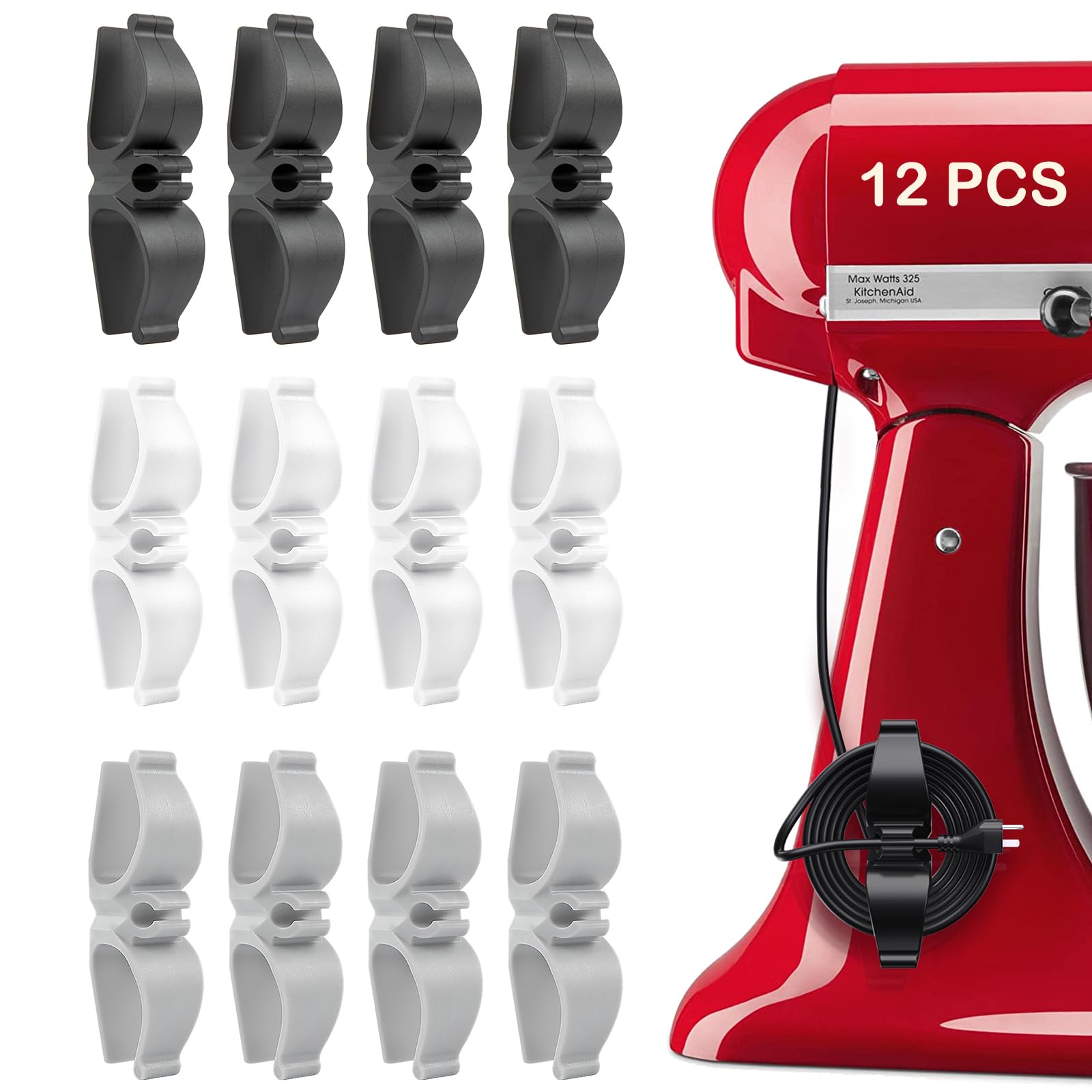 Lancord appliance cord organizer for appliances 12-pack keeps cords neat and accessible.