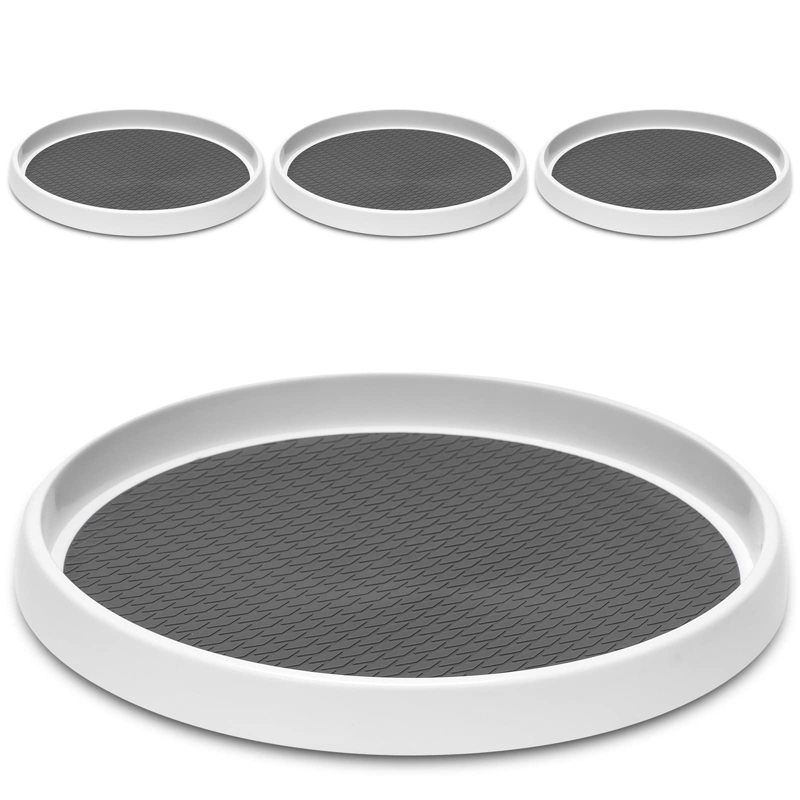 LANDNEOO 12 inch turntable with non slip surface for stable spice storage