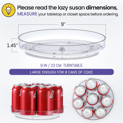 LANDNEOO lazy susan rotates smoothly, ideal for cabinet organization