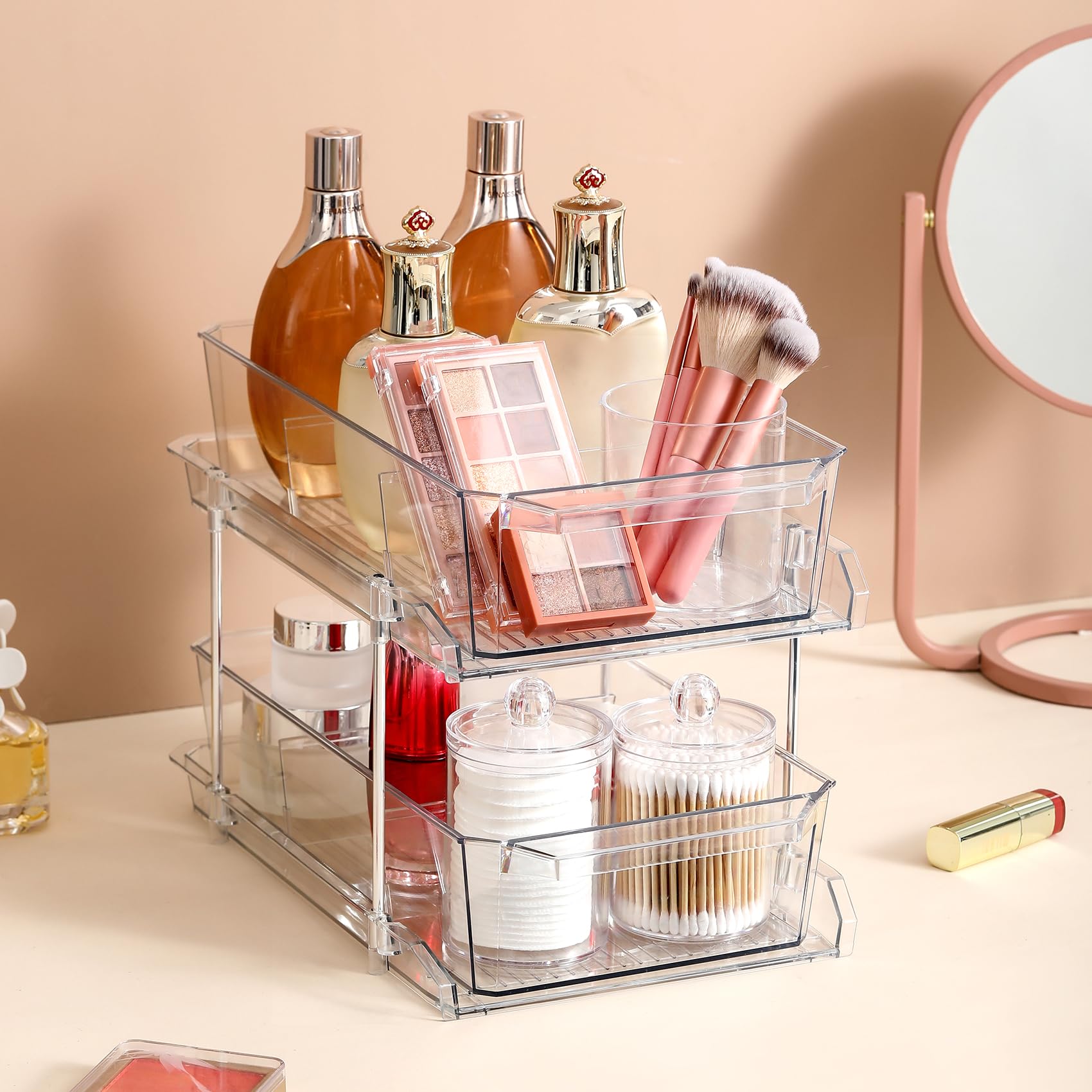 LANDNEOO 2-set organizer bathroom counter keeps toiletries tidy.