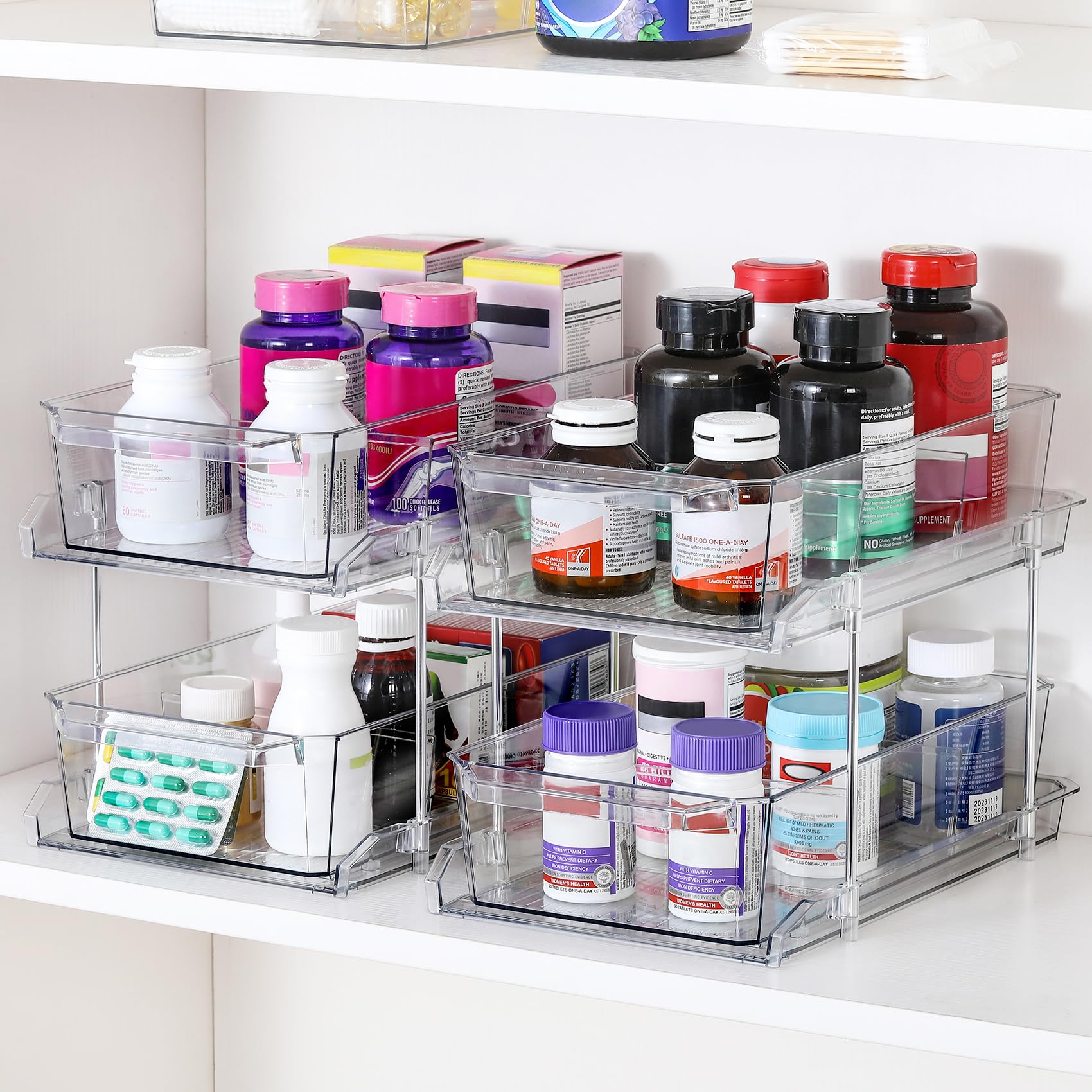 LANDNEOO 2-set organizer drawer closed showing stable two-tier design.