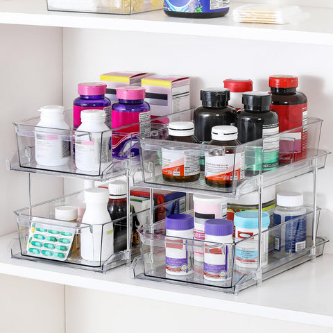 LANDNEOO 2-set organizer drawer closed showing stable two-tier design.