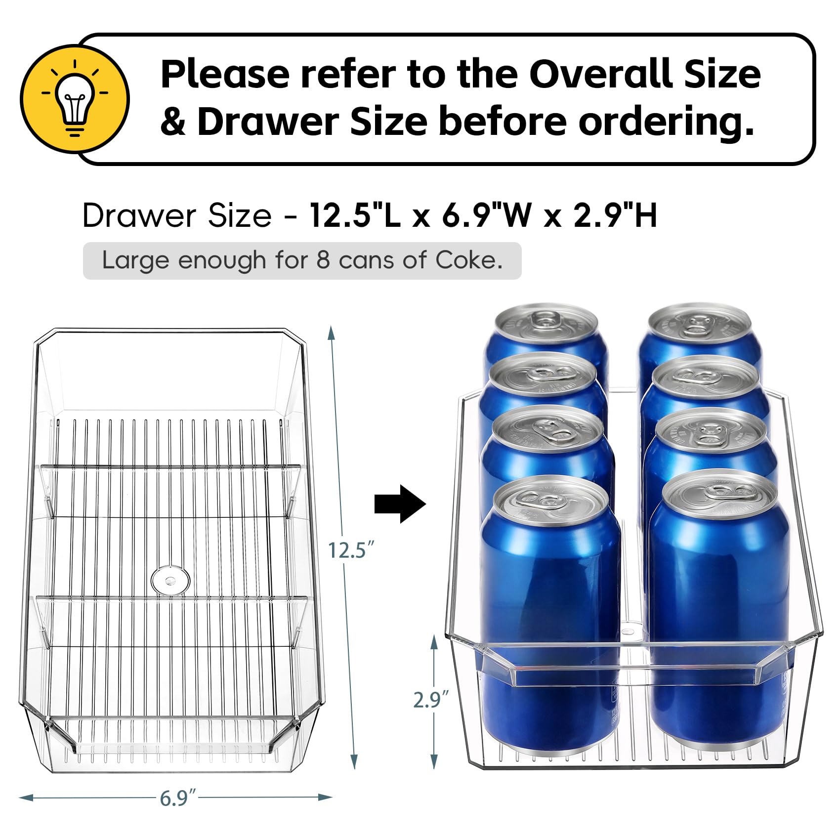LANDNEOO 2-set organizer drawer open demonstrates smooth slide-out action.