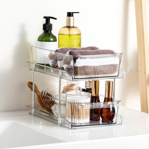 LANDNEOO 2-set organizer pantry for snacks and spices at a glance.