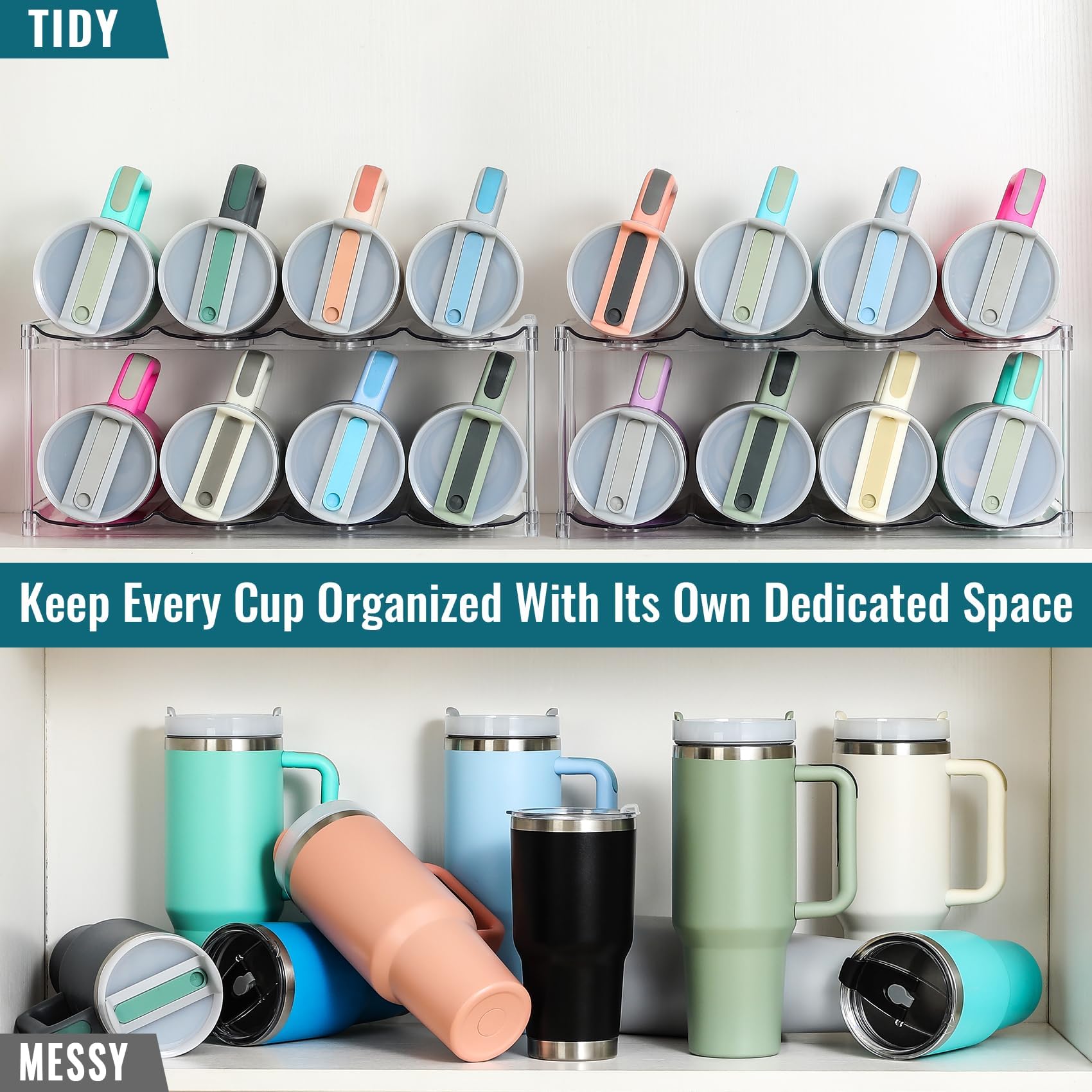 LANDNEOO acrylic bottle rack supports up to 30 lbs per tier