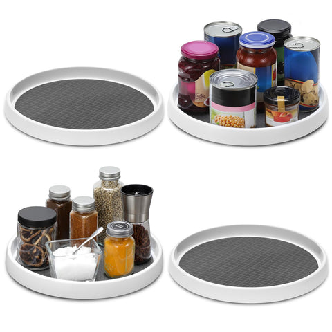 LANDNEOO cabinet closet rotating shelf for cosmetics snacks or small items