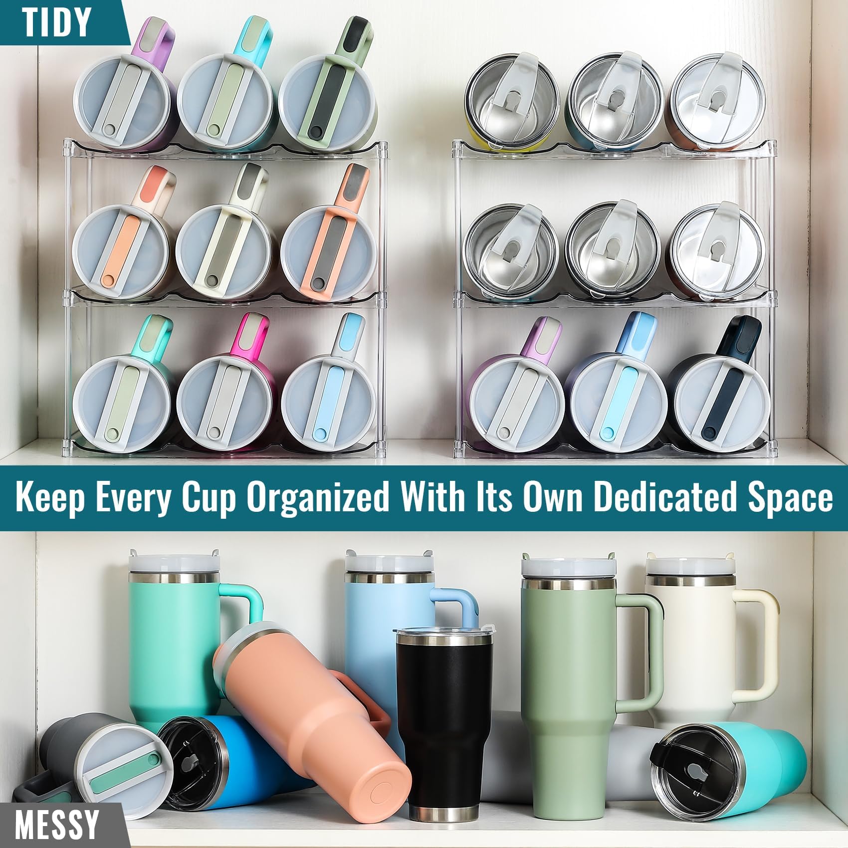 LANDNEOO clear bottle rack keeps bottles visible and ready on the counter