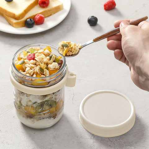 LANDNEOO crystal-clear glass jars reveal fresh ingredients at a glance.