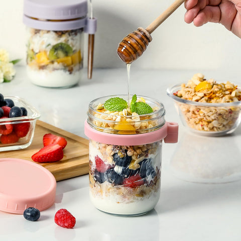 LANDNEOO clear glass jars – versatile, stylish storage for snacks and desserts.