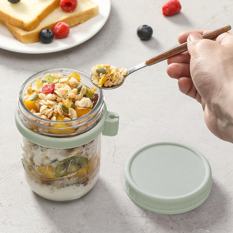 LANDNEOO 16 oz jars for DIY breakfasts, yogurts, or snacks.