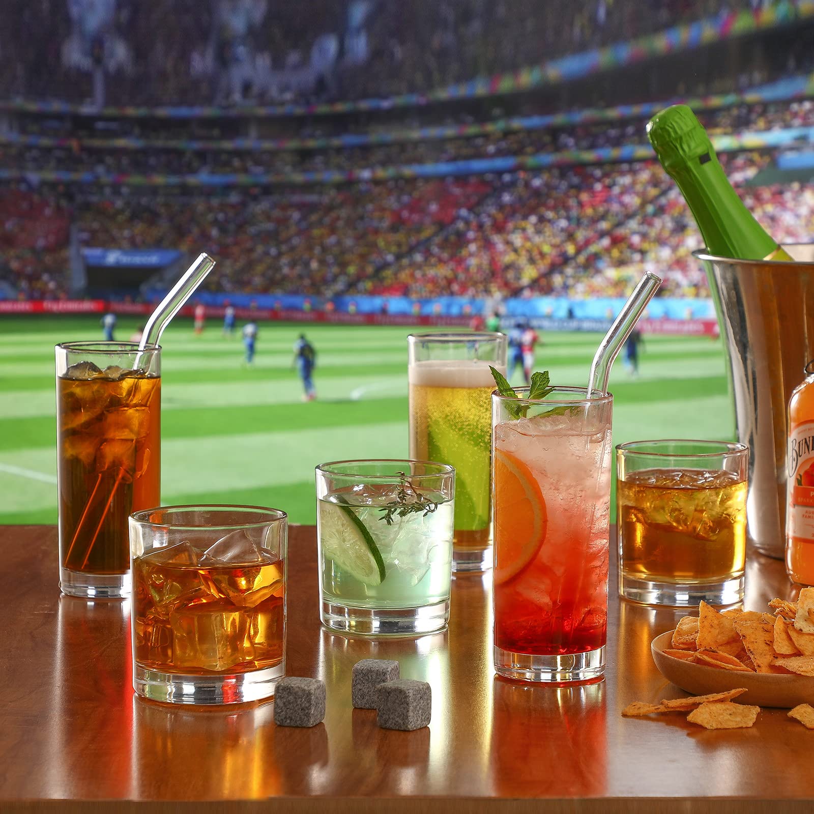 LANDNEOO glass straws clear for sustainable sipping