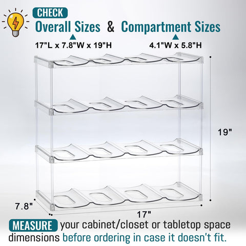 LANDNEOO pantry bottle storage install ideal for fridge shelves and cabinets.