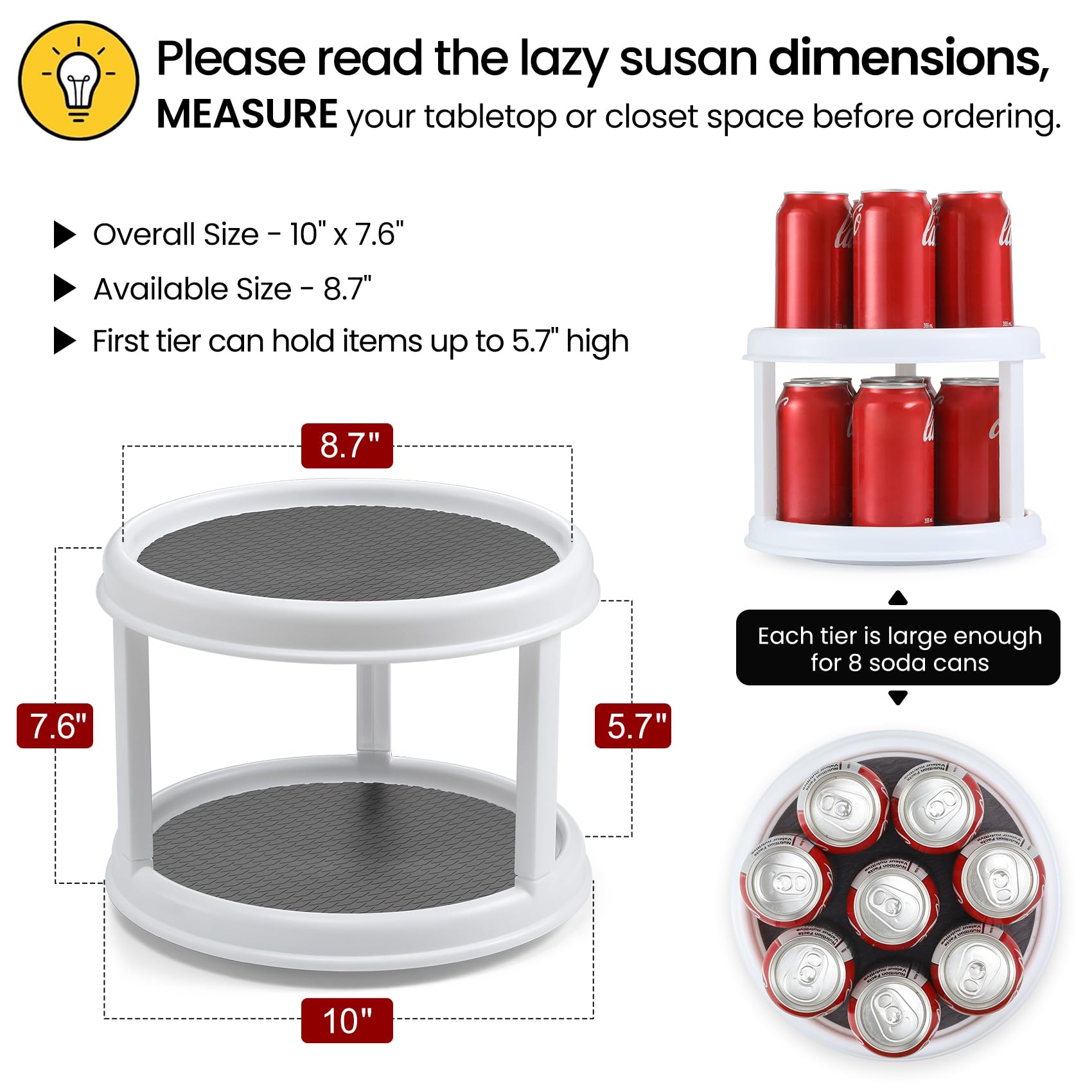 Landneoo pantry rotating rack improves bottle visibility.